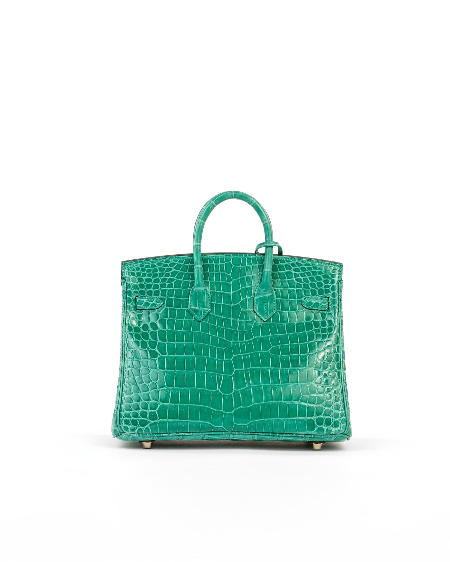 Birkin 25cm Vert Jade Crocodile Porosus with Gold Hardware