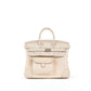 Birkin 25 Cargo Nata Canvas and Swift Leather with Palladium Hardware