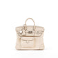 Birkin 25 Cargo Nata Canvas and Swift Leather with Palladium Hardware