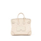 Birkin 25 Cargo Nata Canvas and Swift Leather with Palladium Hardware