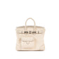 Birkin 25 Cargo Nata Canvas and Swift Leather with Palladium Hardware