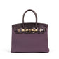 (Preloved) Birkin 30 Raisin in Togo Leather and Matte Prunoir Alligator Touch with Rose Gold Hardware