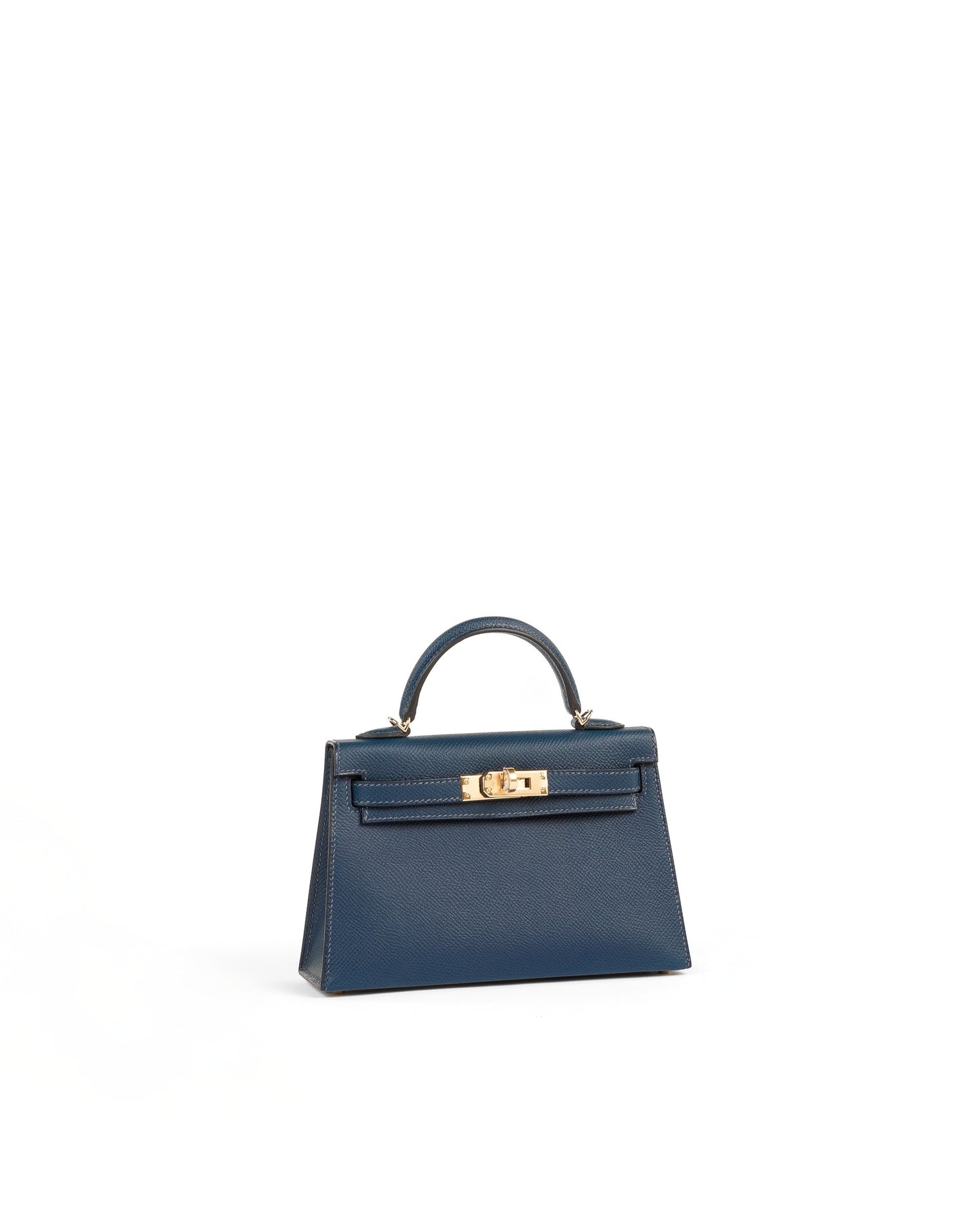 Kelly 20 Bleu De Prusse Epsom with Gold Hardware