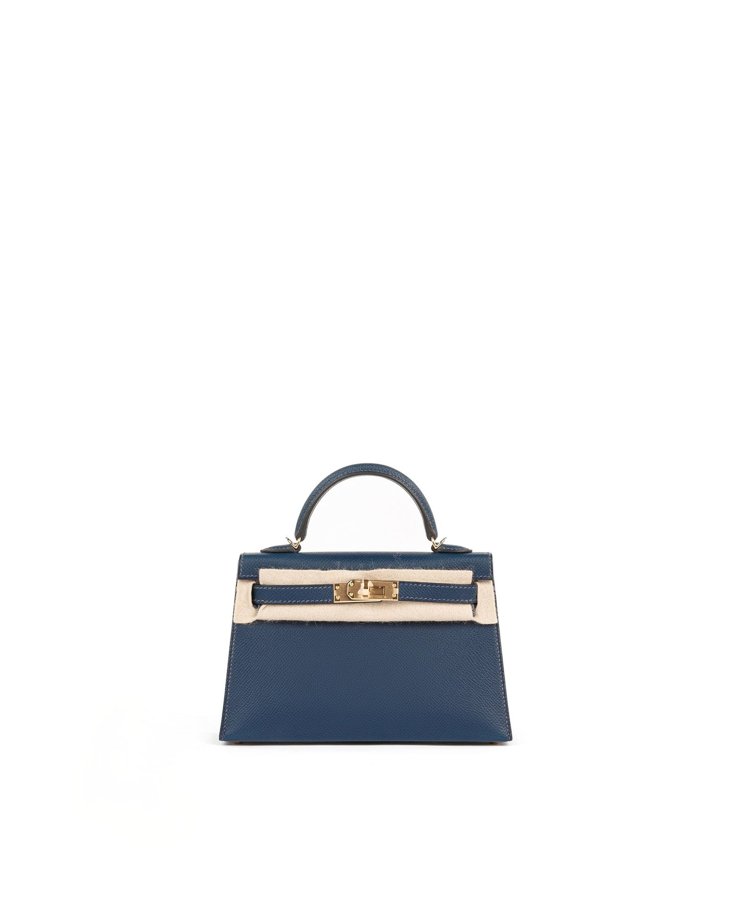 Kelly 20 Bleu De Prusse Epsom with Gold Hardware