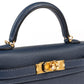 Kelly 20 Bleu De Prusse Epsom with Gold Hardware