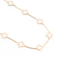 Van Cleef & Arpels Vintage Alhambra Rare Rock Crystal 20 Motif Necklace Yellow Gold
