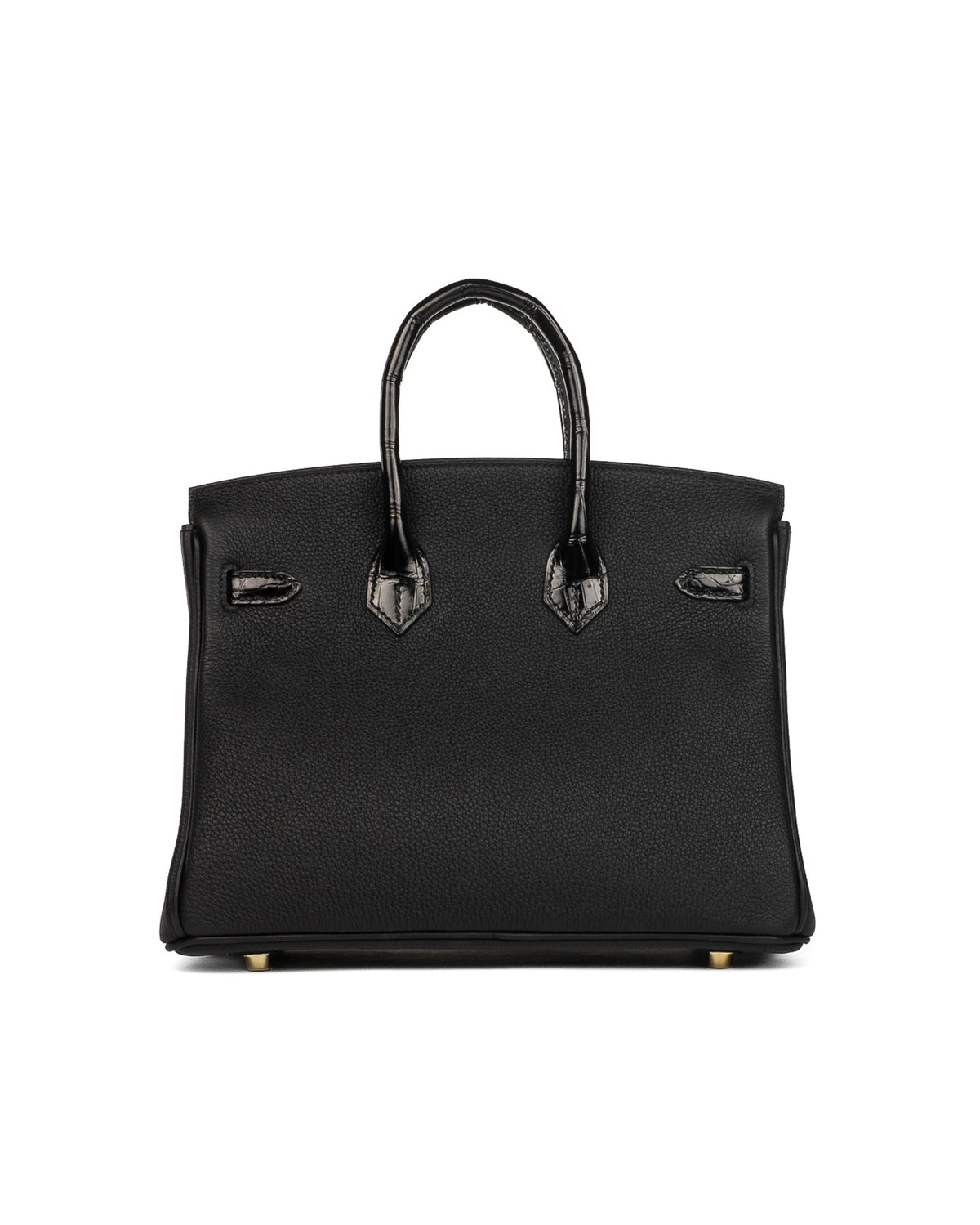 Birkin 25 Touch in Black Togo and Shiny Alligator with Gold Hardware