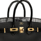 Birkin 25 Touch in Black Togo and Shiny Alligator with Gold Hardware