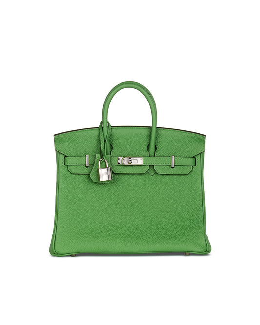 Birkin 25 Vert Yucca in Togo Leather with Palladium Hardware