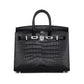 Birkin 25 Sellier Black Matte Alligator with Palladium Hardware