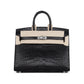 Birkin 25 Sellier Black Matte Alligator with Palladium Hardware