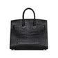Birkin 25 Sellier Black Matte Alligator with Palladium Hardware