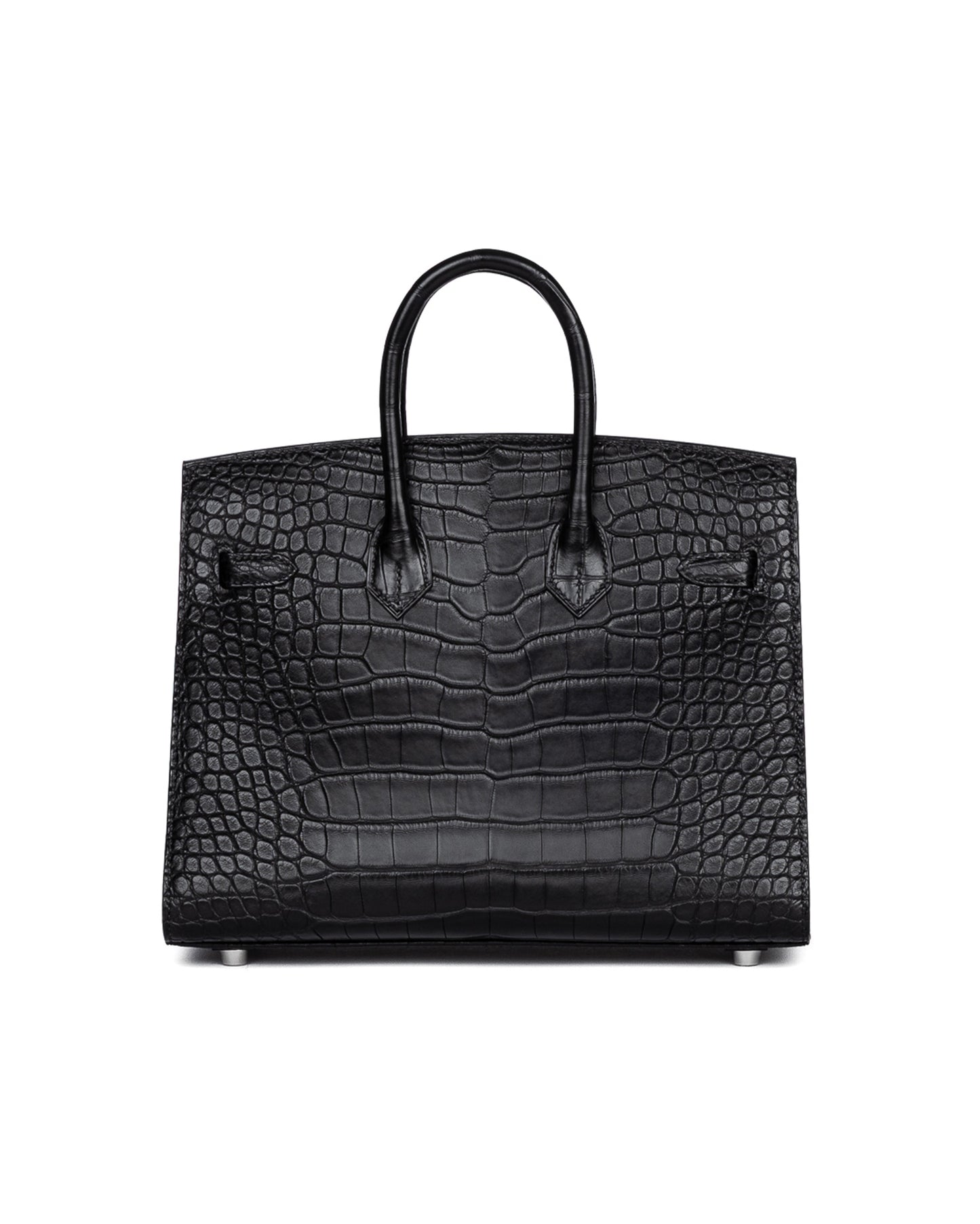 Birkin 25 Sellier Black Matte Alligator with Palladium Hardware