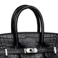 Birkin 25 Sellier Black Matte Alligator with Palladium Hardware