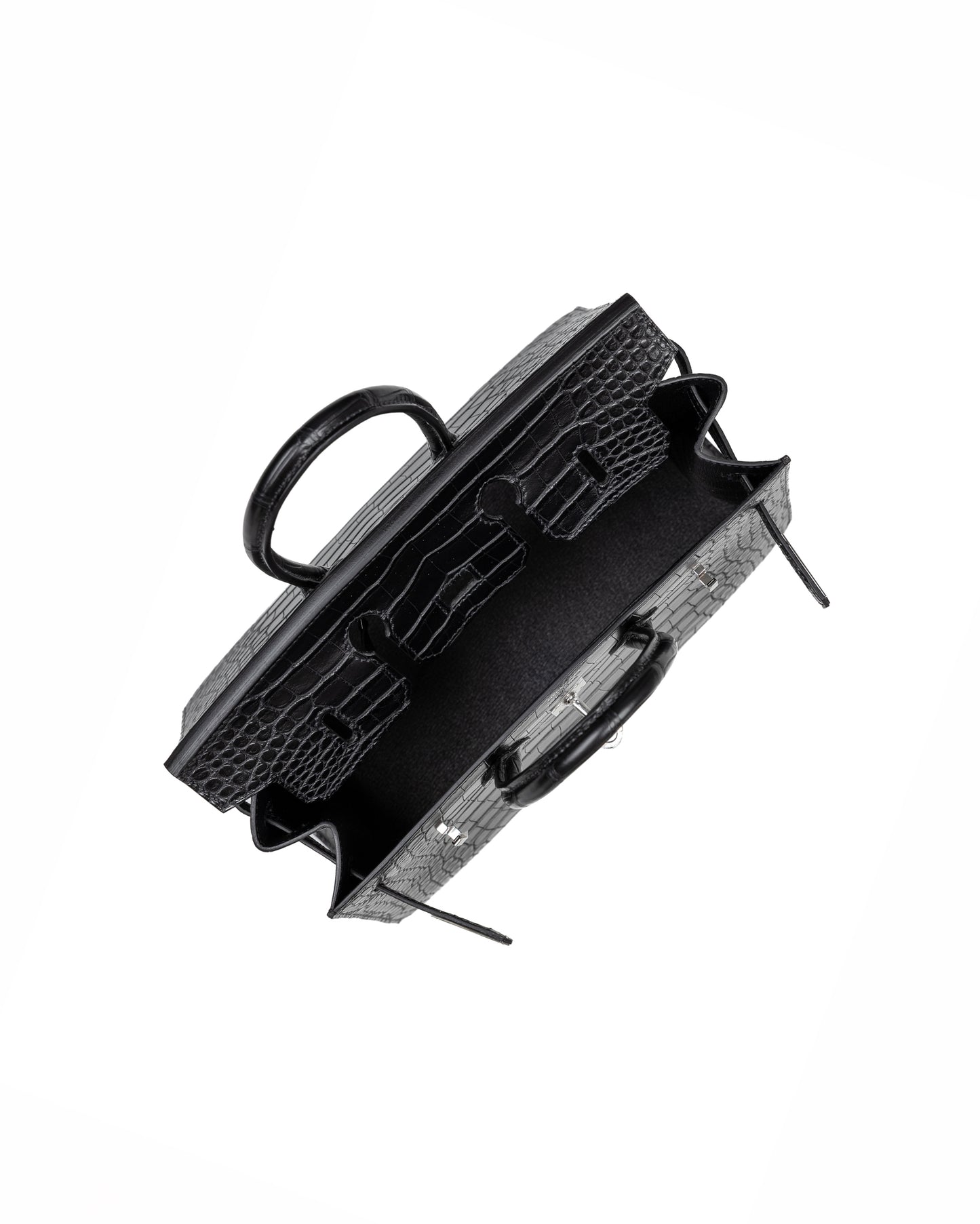 Birkin 25 Sellier Black Matte Alligator with Palladium Hardware