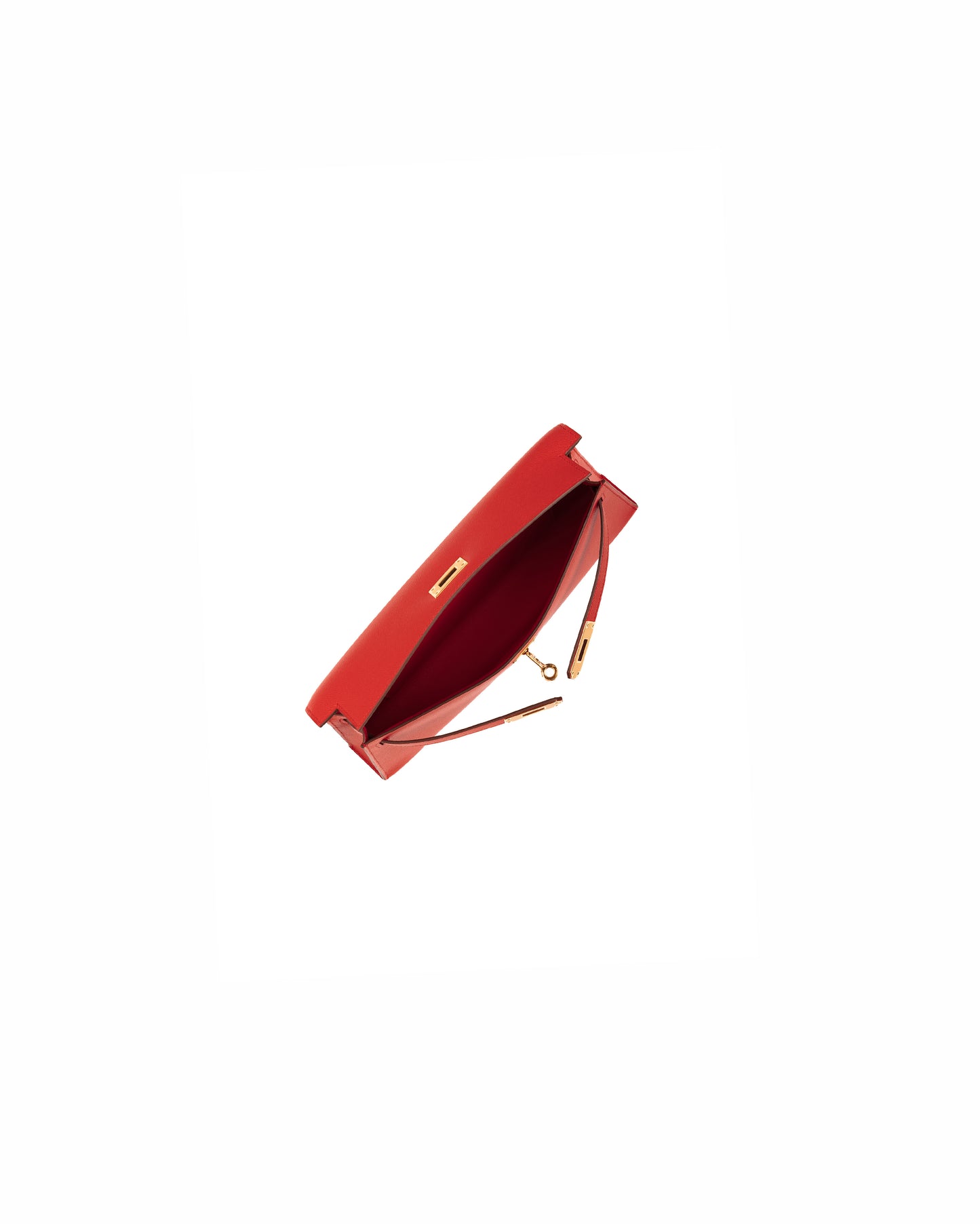 Kelly 20 Rouge de Couer Veau in Madame Leather with Gold Hardware