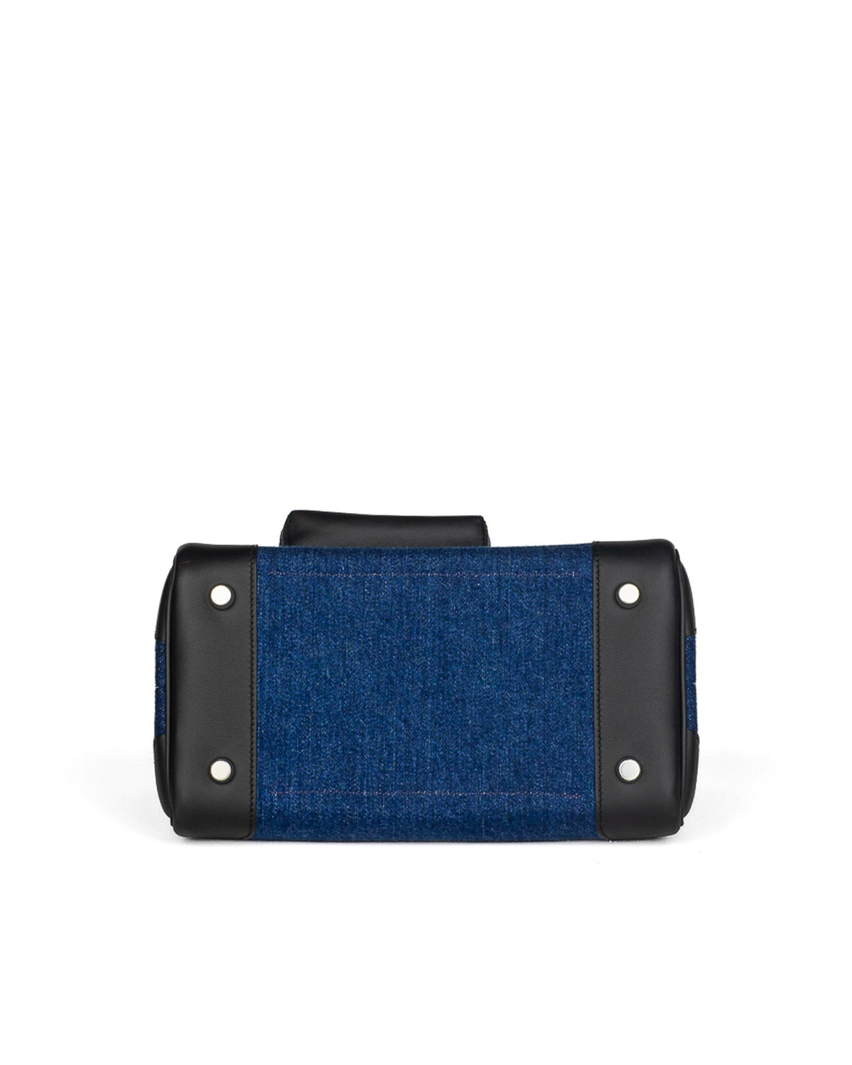 Birkin 25 Cargo in Denim and Black Swift Leather with Palladium Hardware