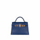 Kelly 20 Blue Saphir in Matte Alligator Leather with Gold hardware