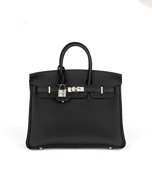 Birkin 25 Black in Togo Leather with Palladium Hardware