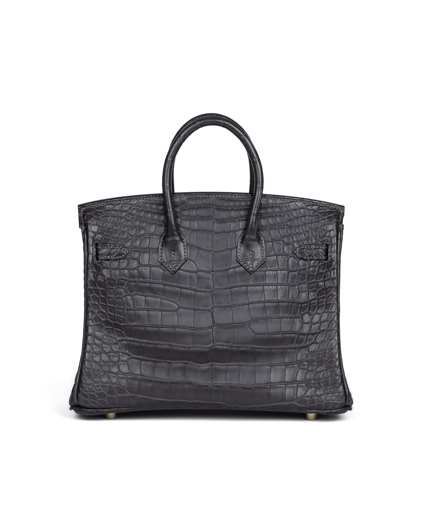 Birkin 25 Graphite in Matte Alligator Leather with Gold Hardware