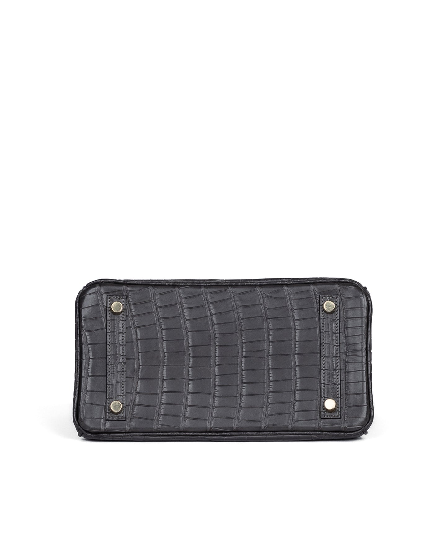Birkin 25 Graphite in Matte Alligator Leather with Gold Hardware