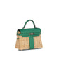Kelly 20 Picnic Vert Vertigo in Naturel Osier Wicker with Palladium Hardware