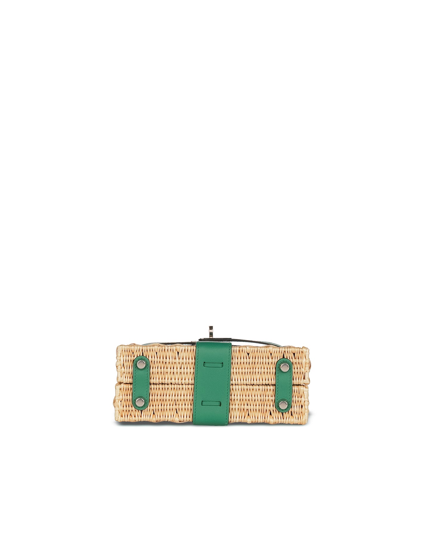 Kelly 20 Picnic Vert Vertigo in Naturel Osier Wicker with Palladium Hardware