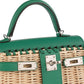 Kelly 20 Picnic Vert Vertigo in Naturel Osier Wicker with Palladium Hardware