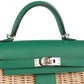 Kelly 20 Picnic Vert Vertigo in Naturel Osier Wicker with Palladium Hardware