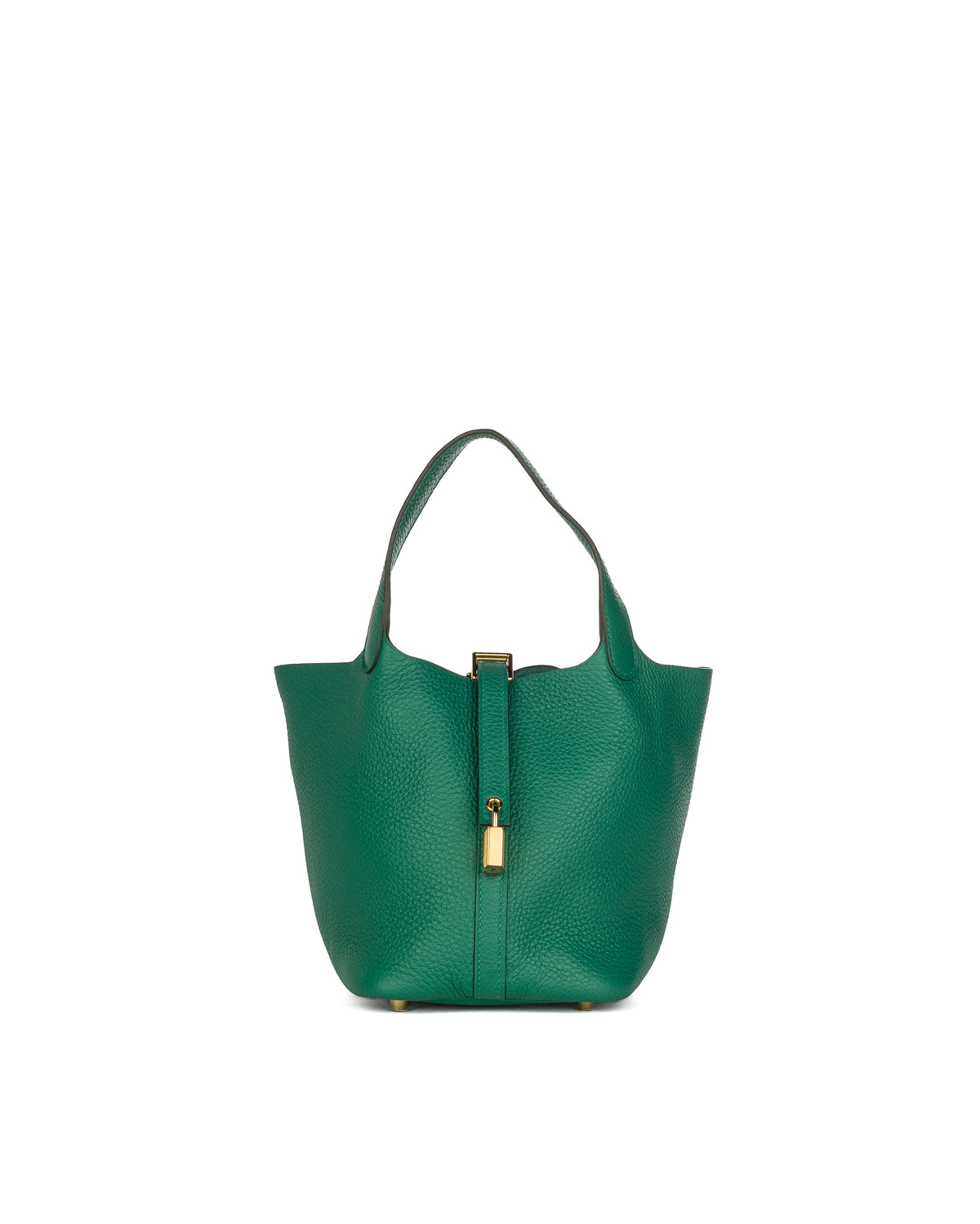 Hermès Picotin 18 in Vert Vertigo Clemence Leather with Gold Hardware