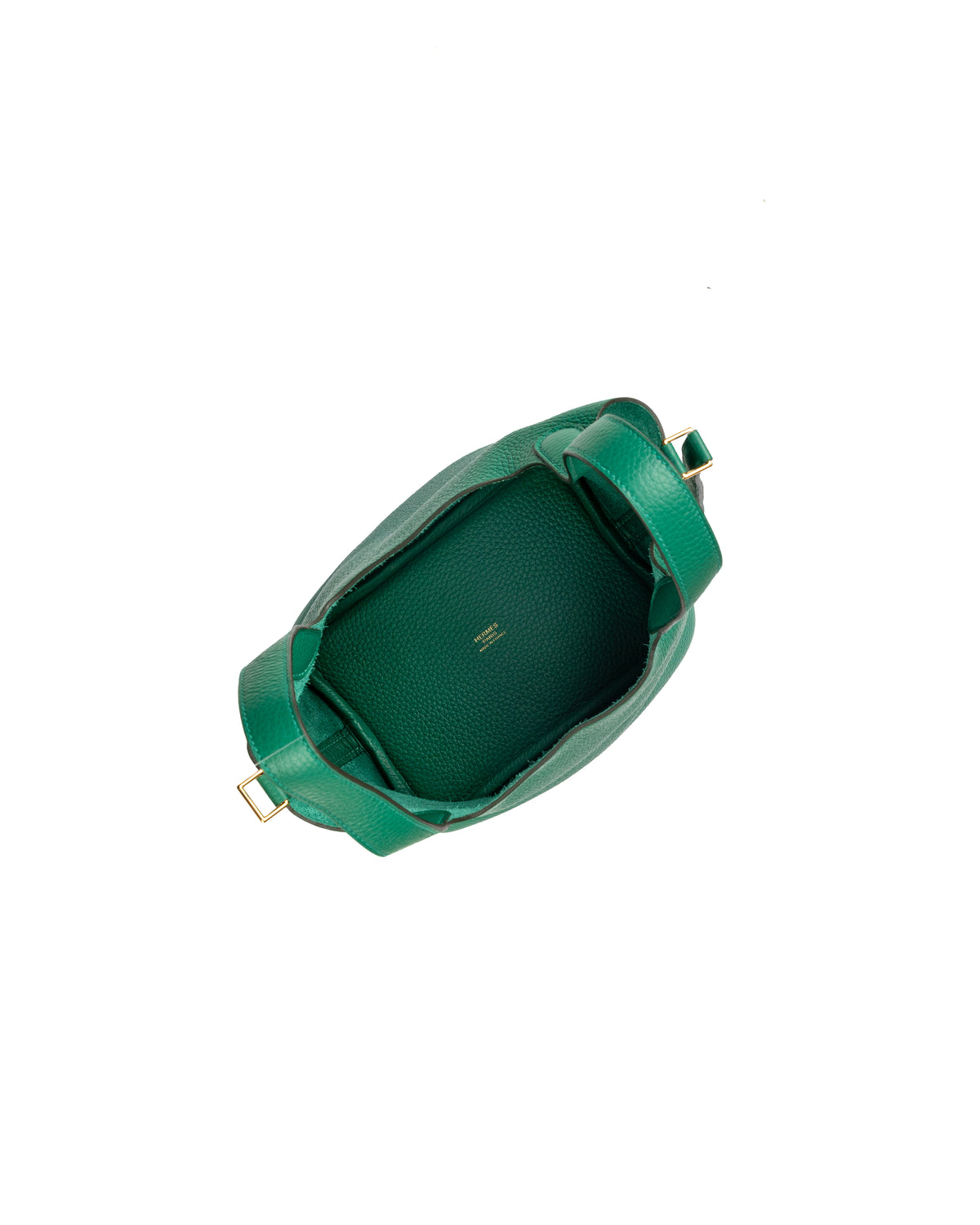 Hermès Picotin 18 in Vert Vertigo Clemence Leather with Gold Hardware
