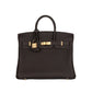 Birkin 25 Bai Brun in Togo Leather with Gold Hardware