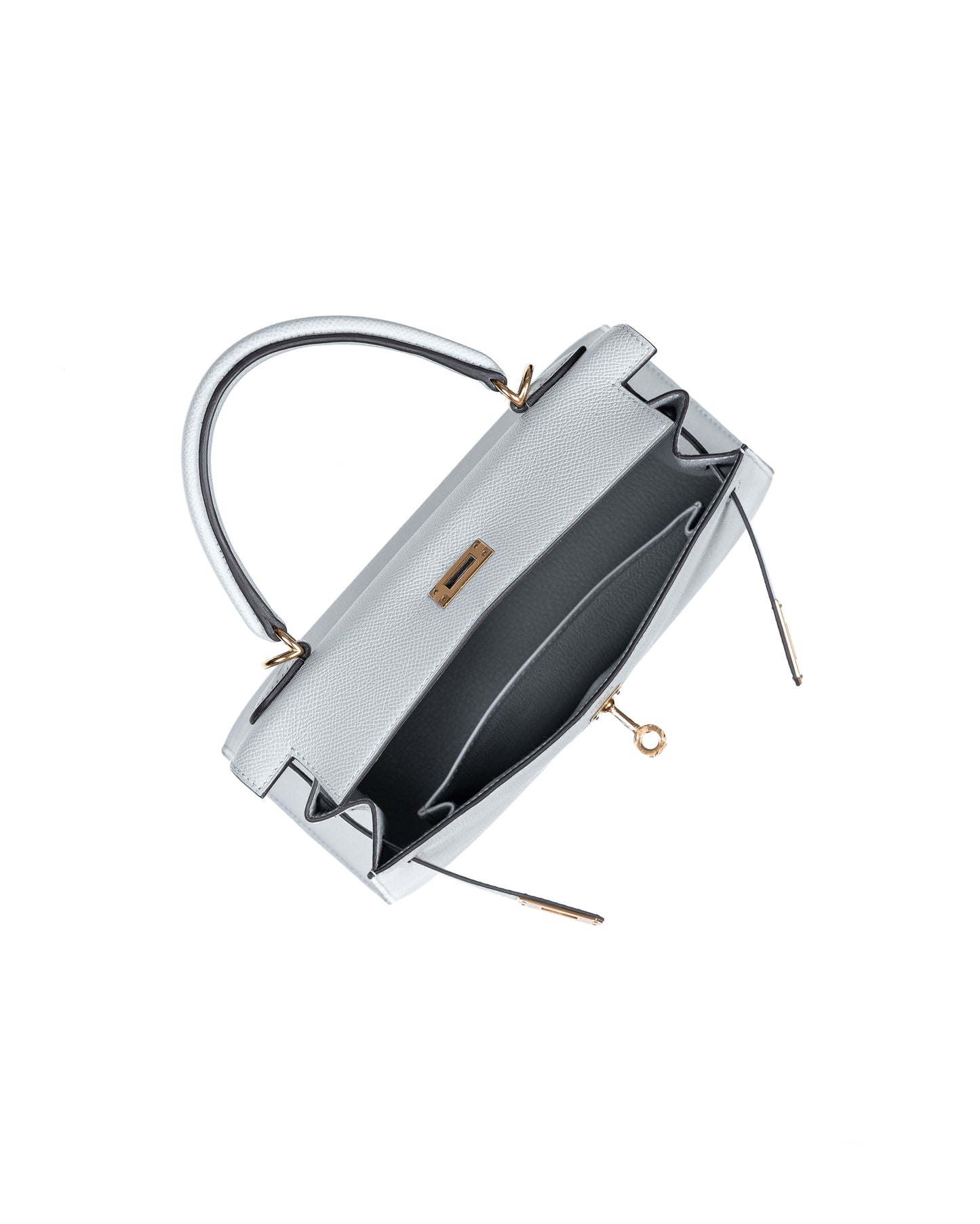 Kelly 25 Bleu Glacier in Epsom Leather with Gold Hardware