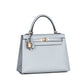 Kelly 25 Bleu Glacier in Epsom Leather with Gold Hardware
