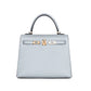 Kelly 25 Bleu Glacier in Epsom Leather with Gold Hardware