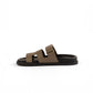 Chypre Sandals Etoupe in Epsom Leather Femme