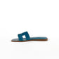 Oran Sandal Blue Izmir in Alligator Leather