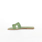 Oran Sandal Very Jade in Lizard Leather