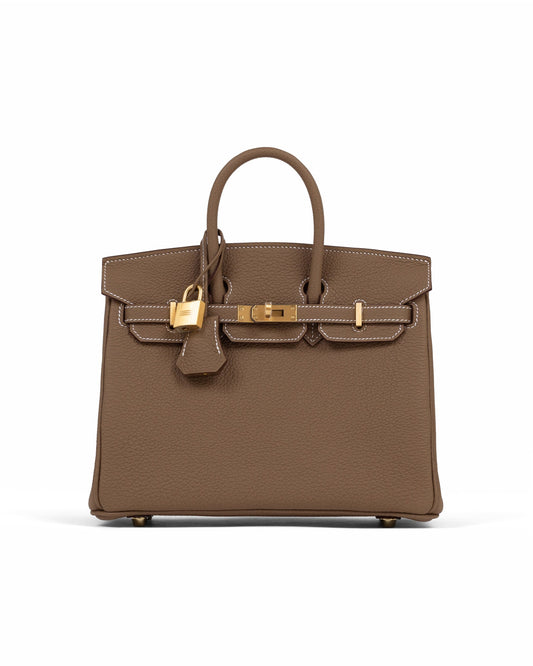 Birkin 25 Etoupe in Togo Leather with Brushed Gold Hardware