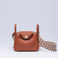 Mini Lindy Cuivre Taurillon Clemence Maxi Quadrille with Gold Hardware