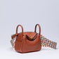Mini Lindy Cuivre Taurillon Clemence Maxi Quadrille with Gold Hardware