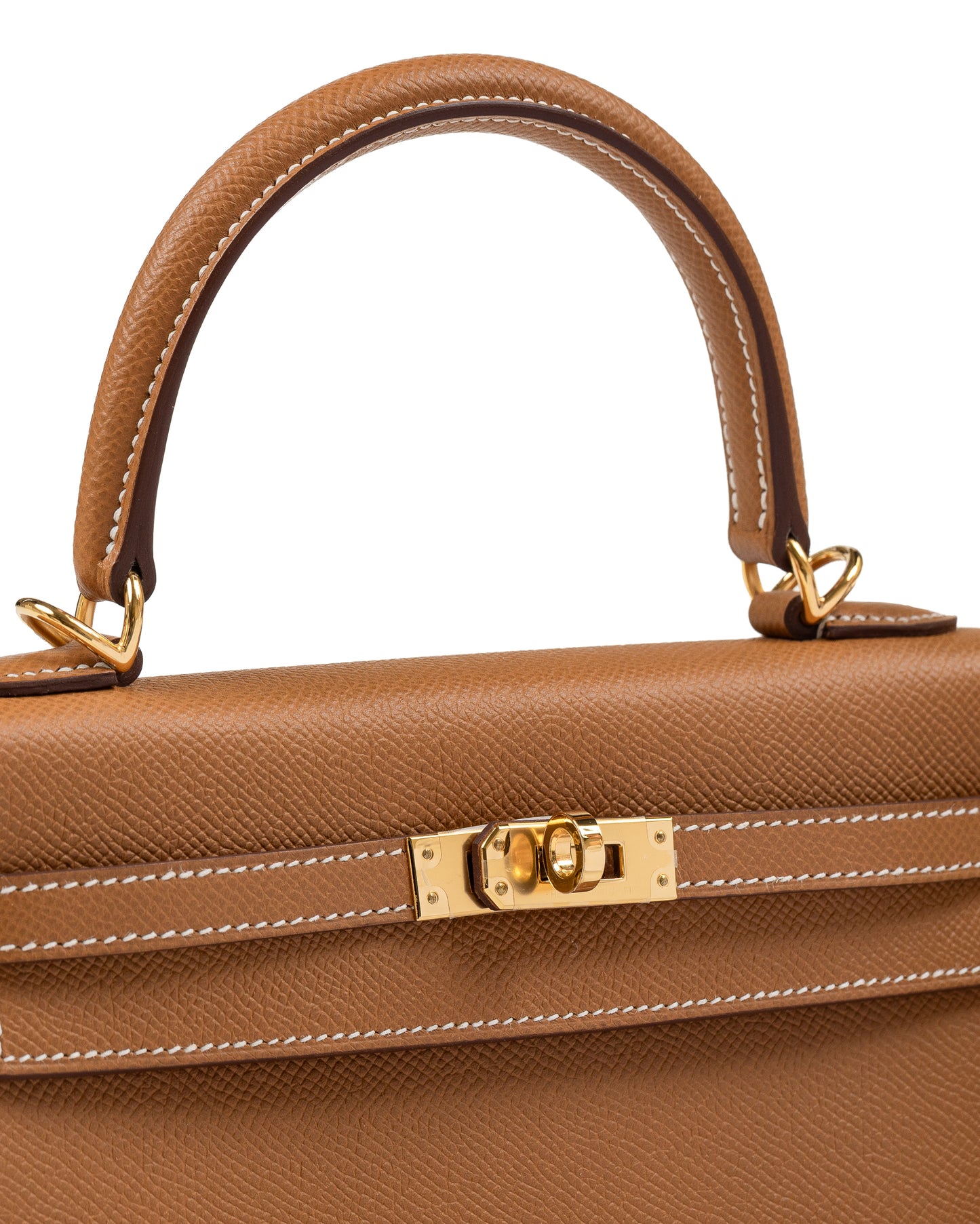 Kelly 25 Gold in Epsom Leather with Gold Hardware