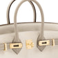 Birkin 25 HSS Craie/Gris Tourterelle in Togo Leather with Brushed Gold Hardware