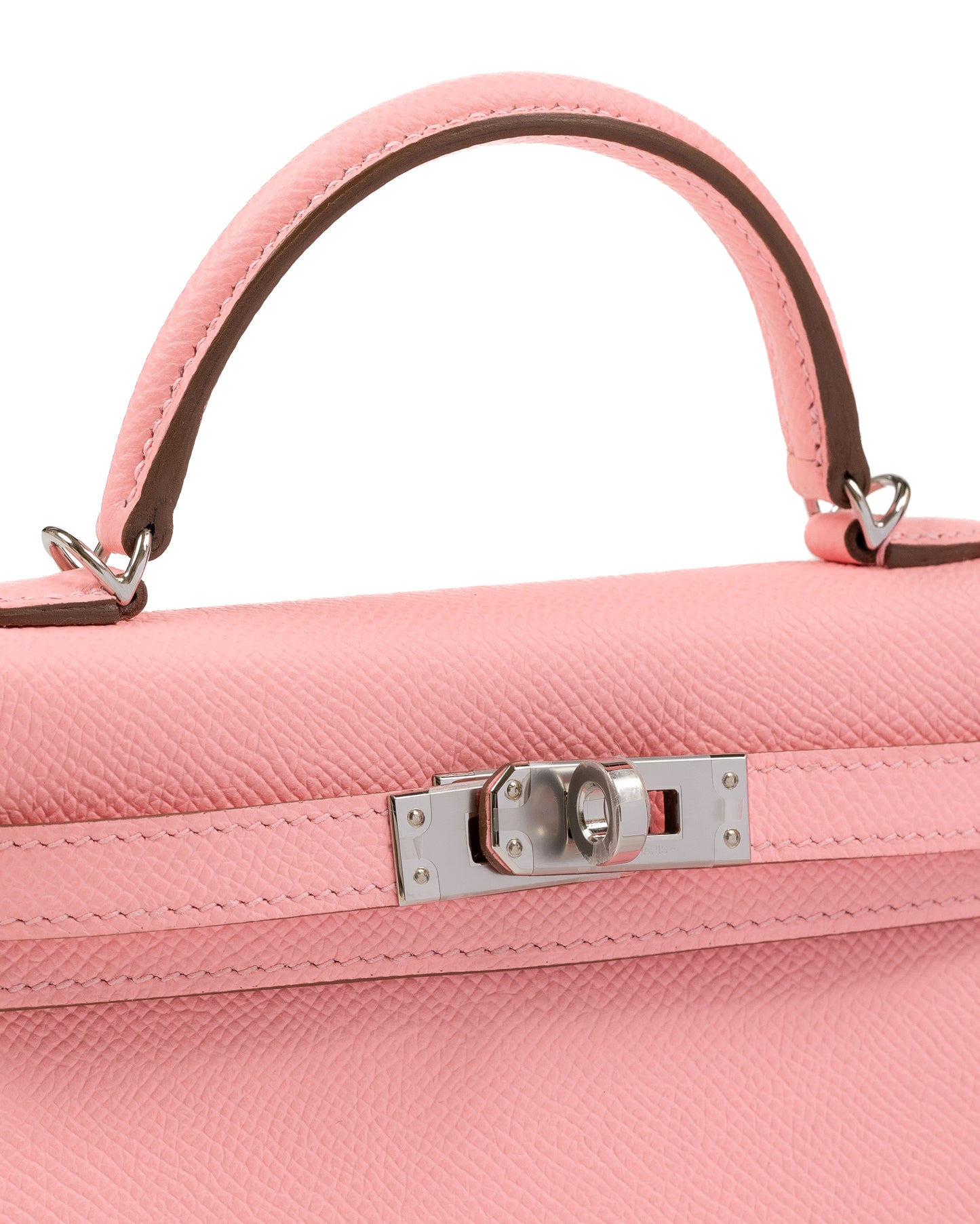 Kelly 20 Sellier in Rose Confetti Epsom with Palladium Hardware