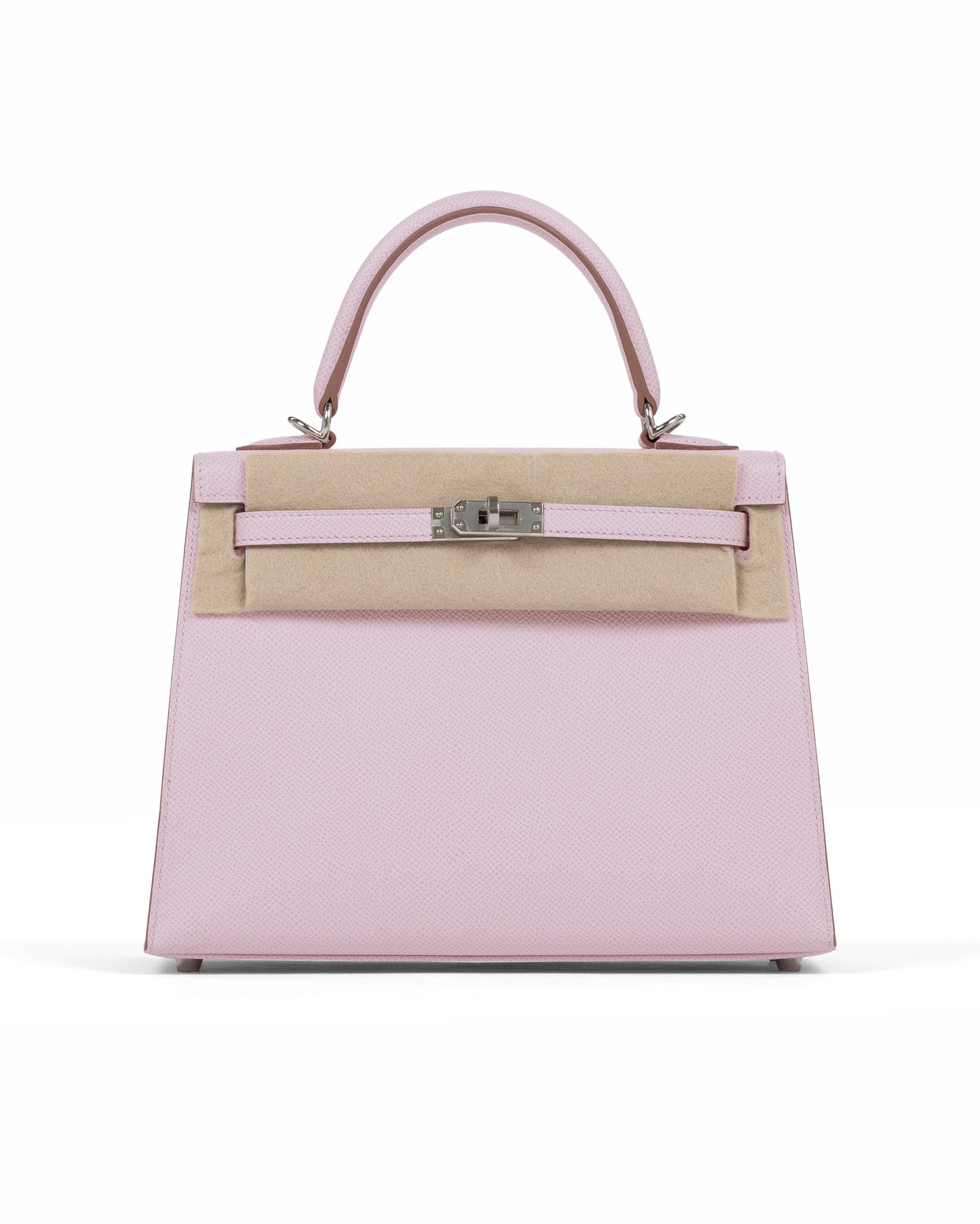 Kelly 25 Sellier Mauve Pale in Epsom Leather with Palladium Hardware