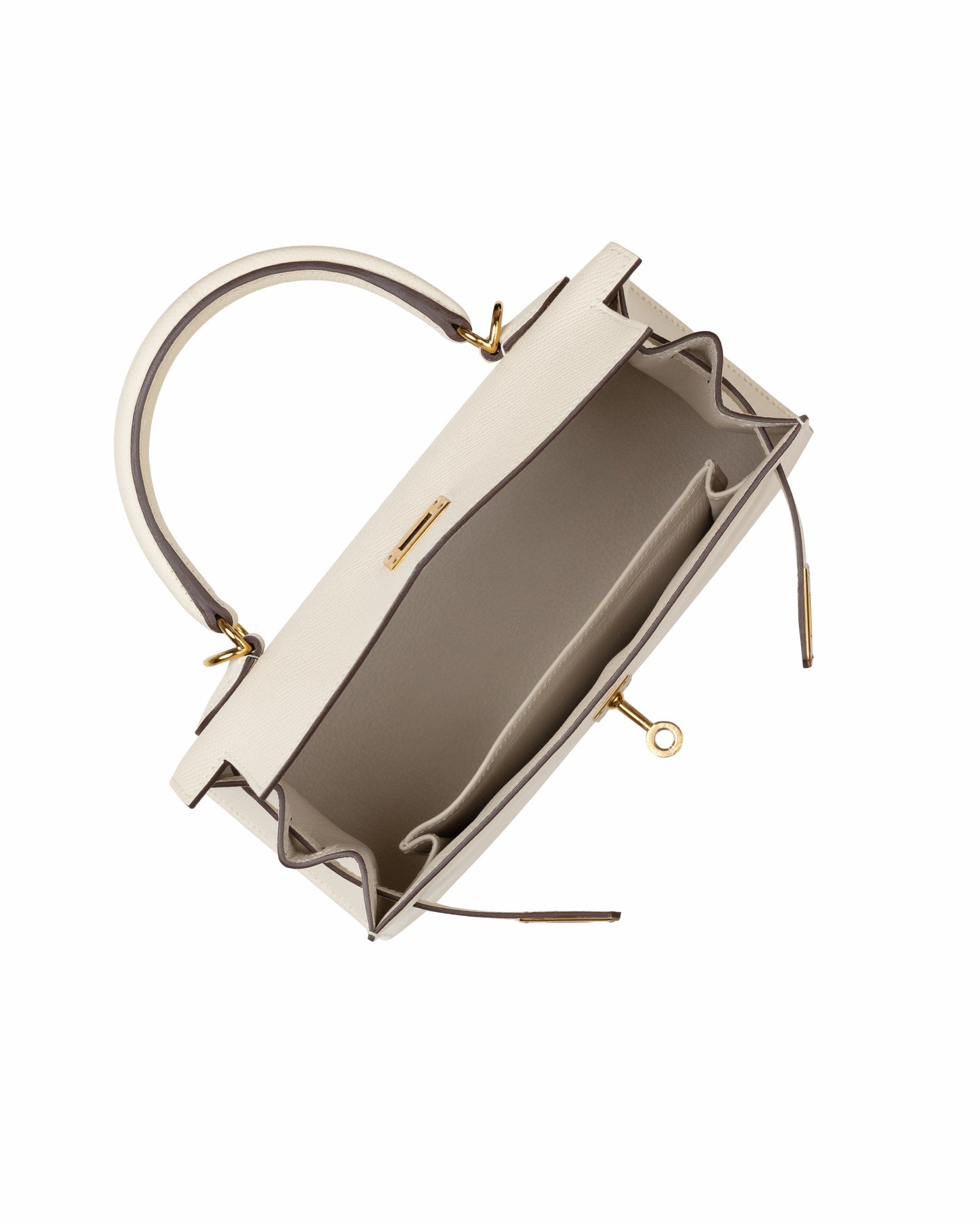 Kelly 25cm Nata Epsom Leather with Gold Hardware