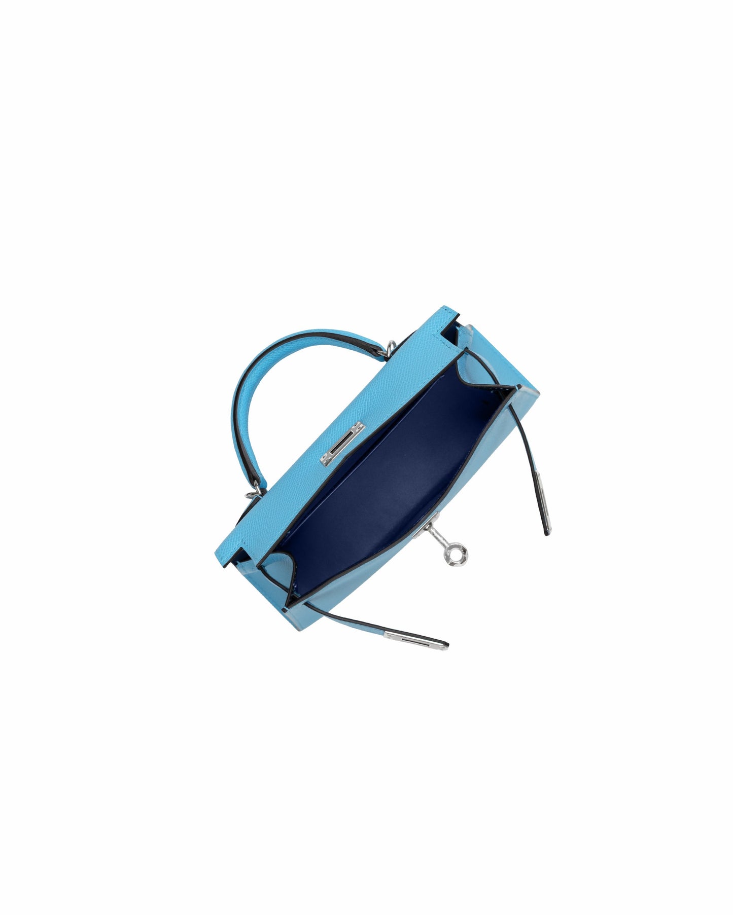 Kelly 20cm HSS in Bleu Celeste with Bleu Saphir Interior Epsom Leather, Palladium Hardware
