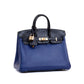 Birkin 25 Bleu Saphir and Marine Noville in Matte Alligator Touch with Rose Gold Hardware