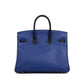 Birkin 25 Bleu Saphir and Marine Noville in Matte Alligator Touch with Rose Gold Hardware