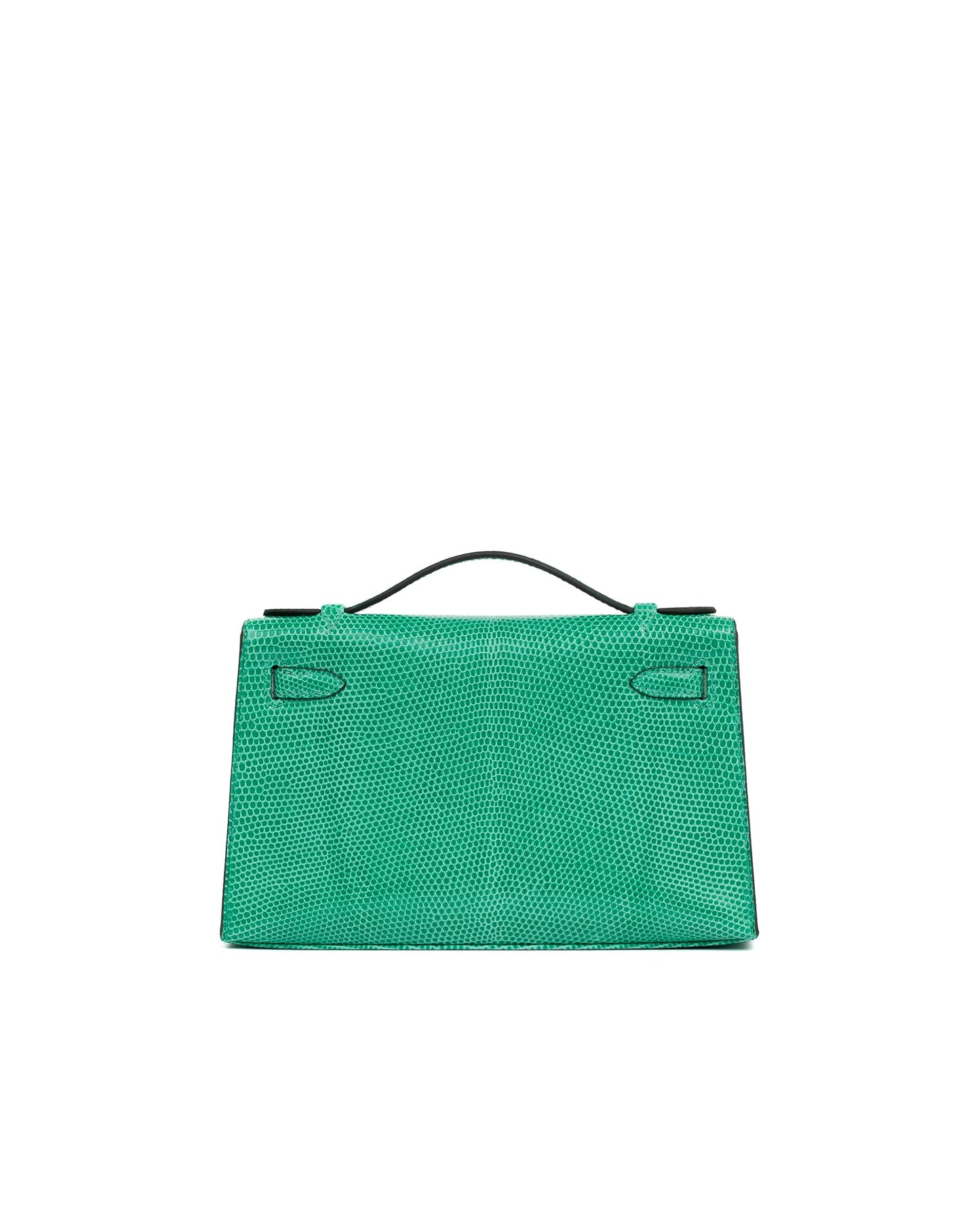 Kelly Pochette Vert Menthe in Lizard leather with Gold Hardware